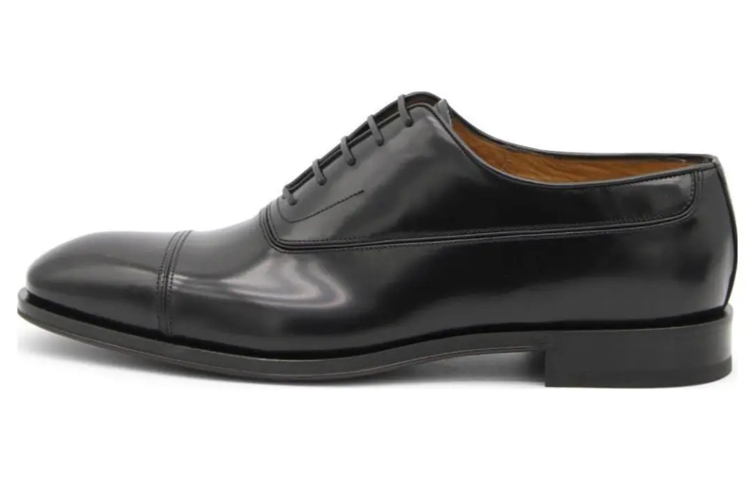 FERRAGAMO Lace-up Leather Oxford Shoes