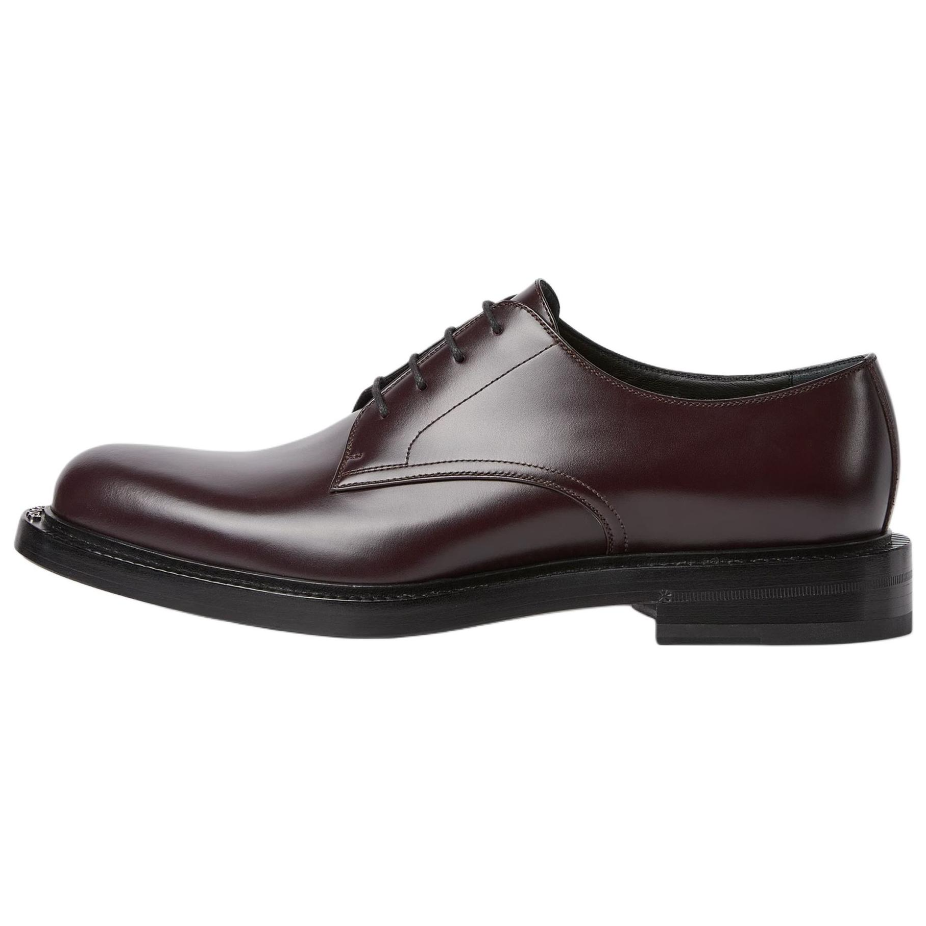 GUCCI Leather Dress Shoes Men's Burgundy