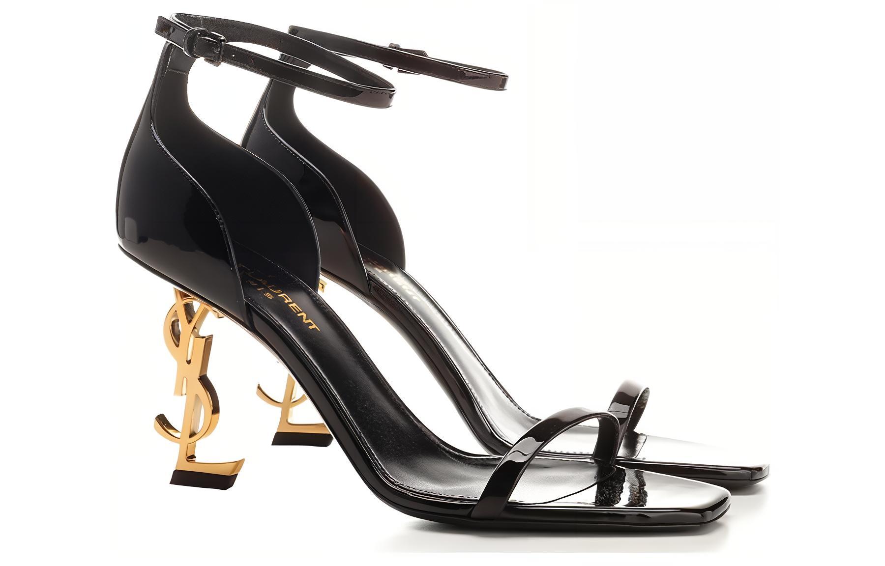 Saint Laurent Opyum 85mm patent-leather sandals Women's
