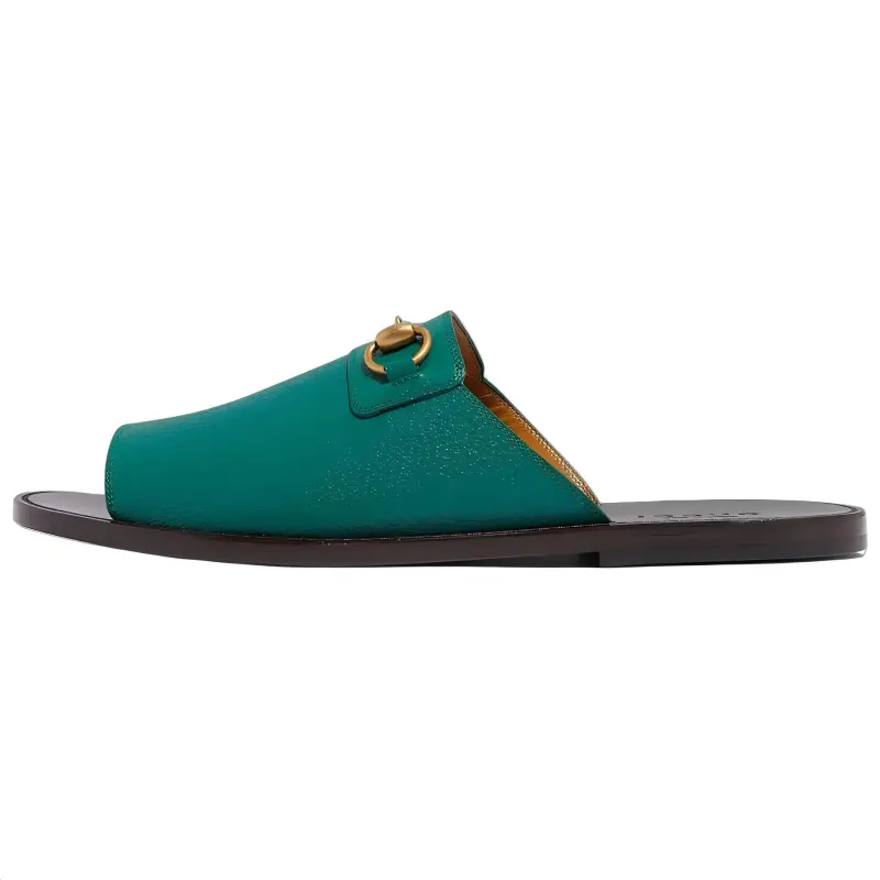 Gucci Horsebit Flat Slide 'Green'