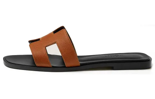 HERMES Oran Sandal Naturel Epsom Heritage Calfskin Leather