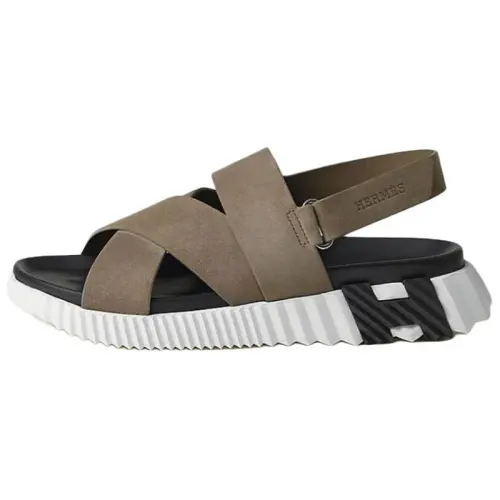 HERMES Electric Beach Sandals Men's Light Umber