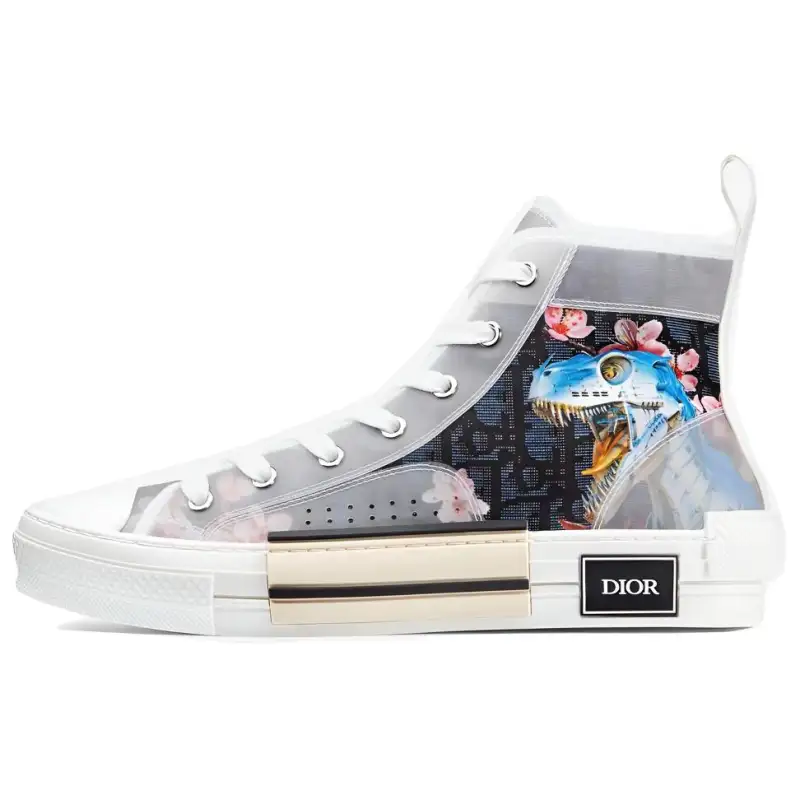 DIOR B23 High Canvas Sorayama Dinosaur Navy