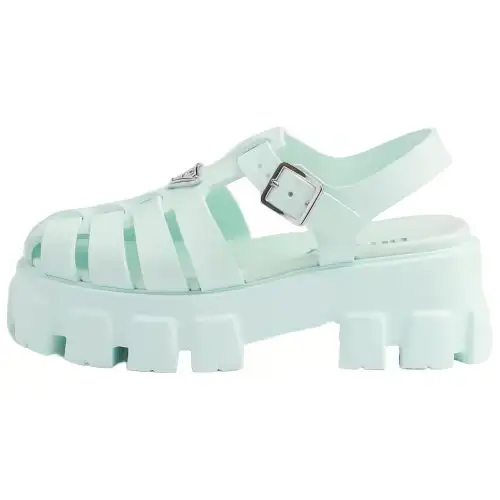 PRADA Monolith Roman Sandals 5.5cm Women's Light Blue
