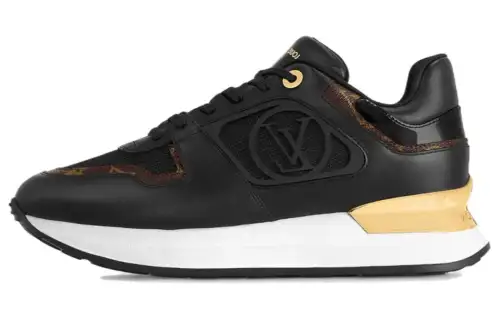 LOUIS VUITTON Run Away Canvas Low top Casual Shoes Women's Black