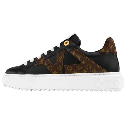 LOUIS VUITTON Time Out Low top Skateboard Shoes Women's Black