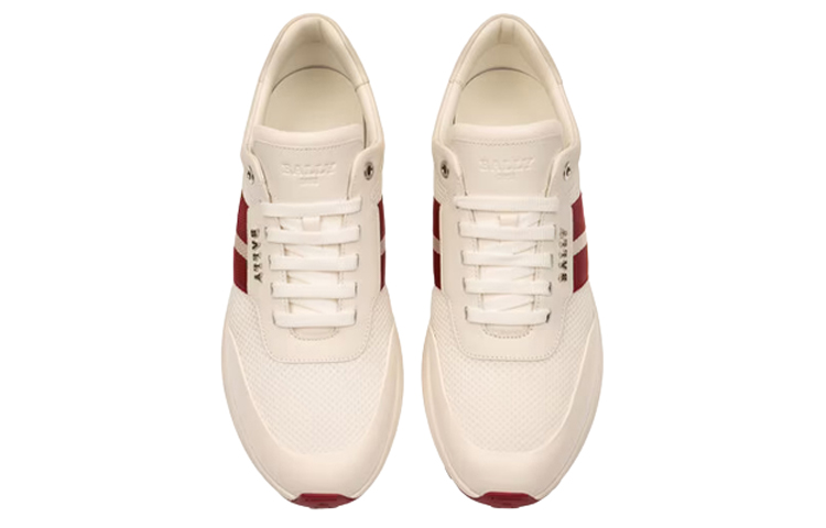 BALLY Daryn Cow Leather Low top Casual Shoes Men's White Red