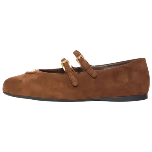 PRADA Flat Mary Jane Shoes Women's Brown