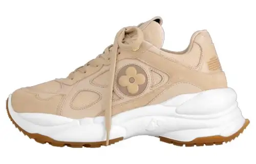 LOUIS VUITTON Run 55 Low top Casual Shoes Women's Light Umber