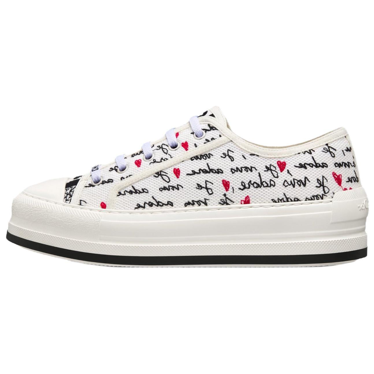 DIOR Walk'n'Dior Platform Shoes Low top Skateboard Shoes Women's White