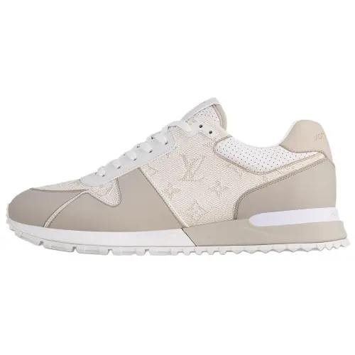 LOUIS VUITTON Run Away Cow Leather Low top Skateboard Shoes Men's Brown
