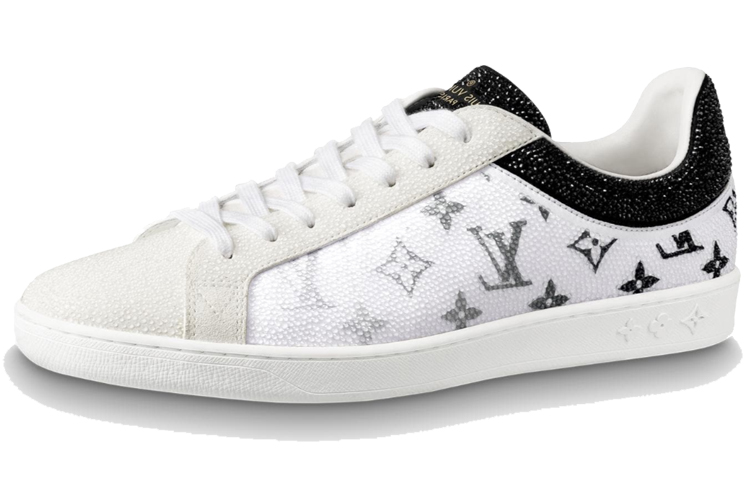 LOUIS VUITTON Luxembourg Low top Skateboard Shoes Unisex Black White Gradient