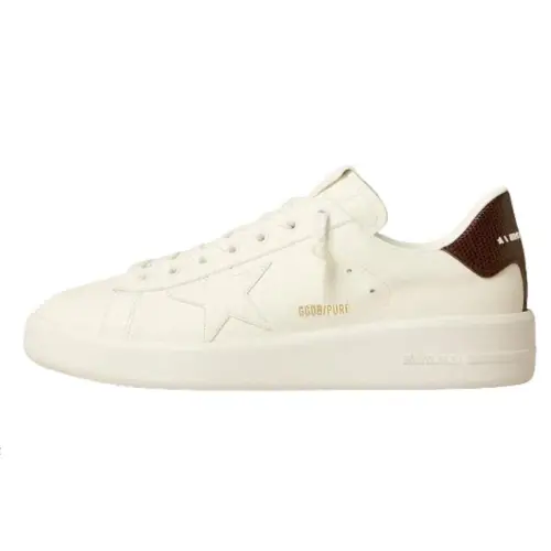 Golden Goose Purestar Leather Low top Skateboard Shoes Men's White