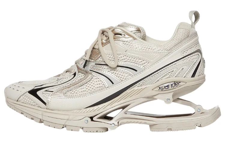 Balenciaga X Pander Mesh, Nylon Low top Casual Shoes Women's Beige Brown