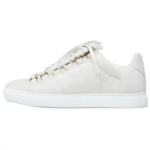 Balenciaga Arena Leather Low top Skateboard Shoes Women's White
