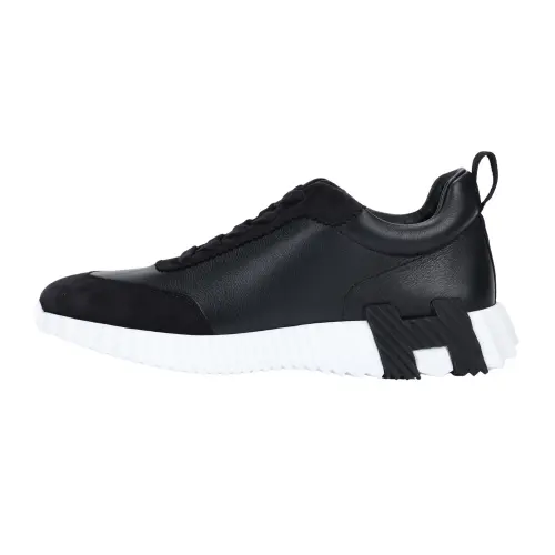 HERMES Bouncing Low top Casual Shoes Men's Black