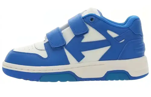 OFF WHITE Out Of Office Leather Sneakers 'Blue White' Women's