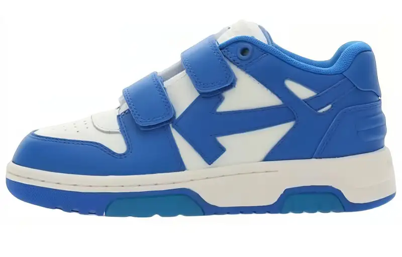 OFF WHITE Out Of Office Leather Sneakers 'Blue White' Women's