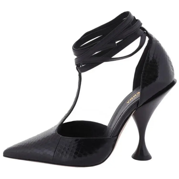 Burberry Wellton Irregular Heel High Heels 10.5cm Women's Black