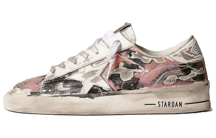 Golden Goose Stardan Cow Leather Low top Skateboard Shoes Women's Multicolor Distressed