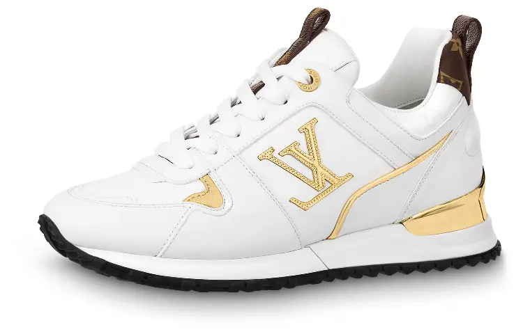 LOUIS VUITTON Lv Run Away Sneakers 'White With Gold Logo' Women's