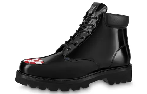 LOUIS VUITTON Oberkampf Outdoor Boots Men's Black