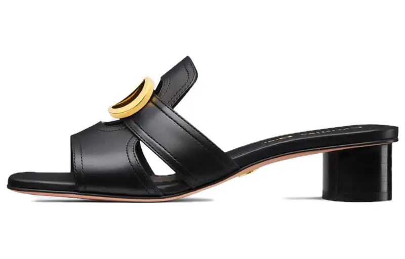 DIOR 30 Montaigne Quiet Slide Slippers Women's Black