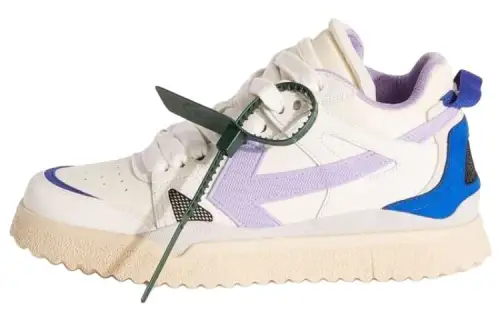 OFF WHITE Sponge Mid Top White Lilac Purple Blue Women's