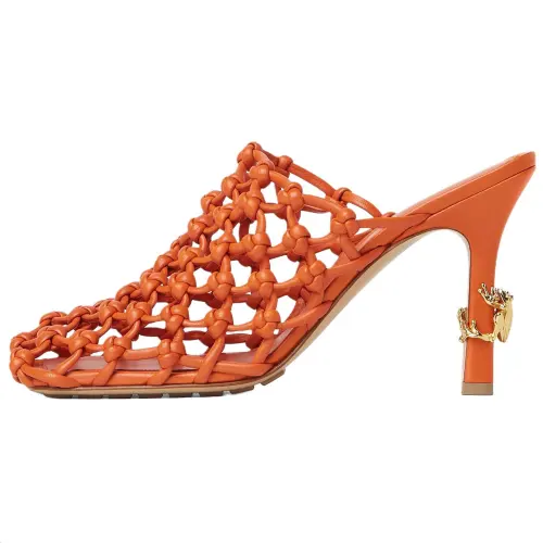 Bottega Veneta Closed Toe Slippers 9cm Women's Orange