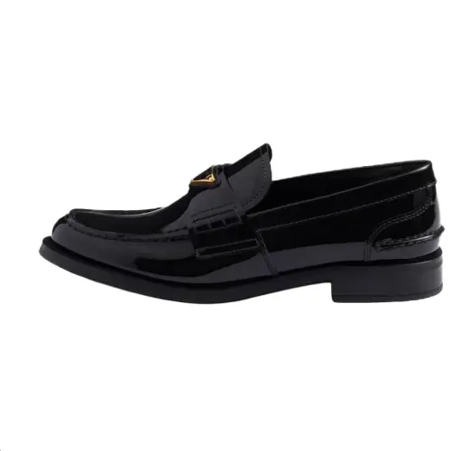 PRADA Patent Leather, Leather Loafers 2cm Women's Black