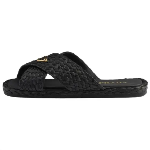 PRADA Quiet Slide Slippers Women's Black