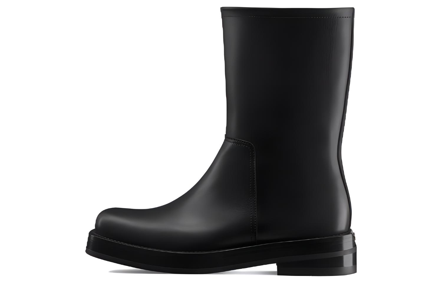 DIOR Carlo Cow Leather Ankle Boots Men's Black