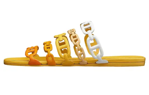 HERMES Slide Slippers Women's Yellow