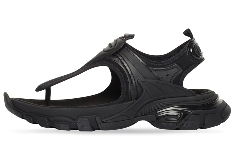 Balenciaga Track Comfortable Beach Sandals Women's Black