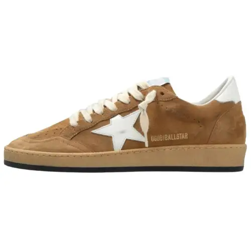Golden Goose Ball Star Suede Low top Skateboard Shoes Women's Brown