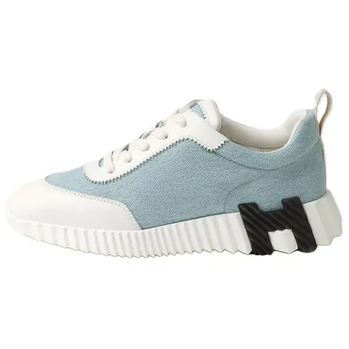 HERMES Bouncing Low top Casual Shoes Women's Blue