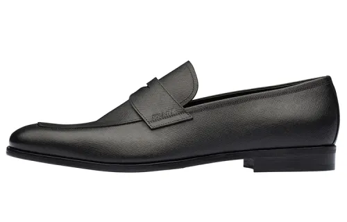 PRADA Saffiano Casual Shoes Men's Black