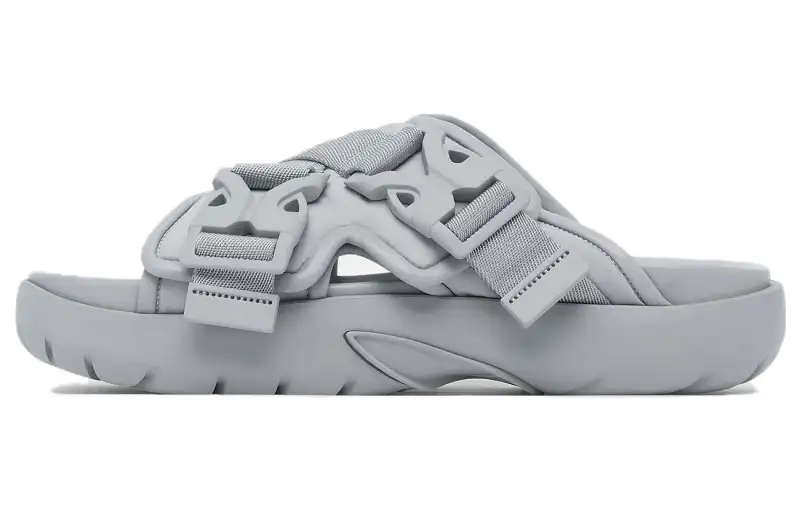 Bottega Veneta Quiet Slide Slippers Men's Gray