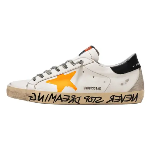 Golden Goose Super-Star Sneakers White Ice Orange Fluo