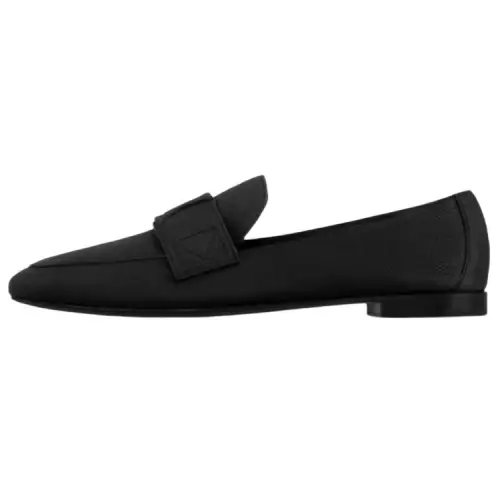 LOUIS VUITTON Capri Calfskin Loafers Women's Black