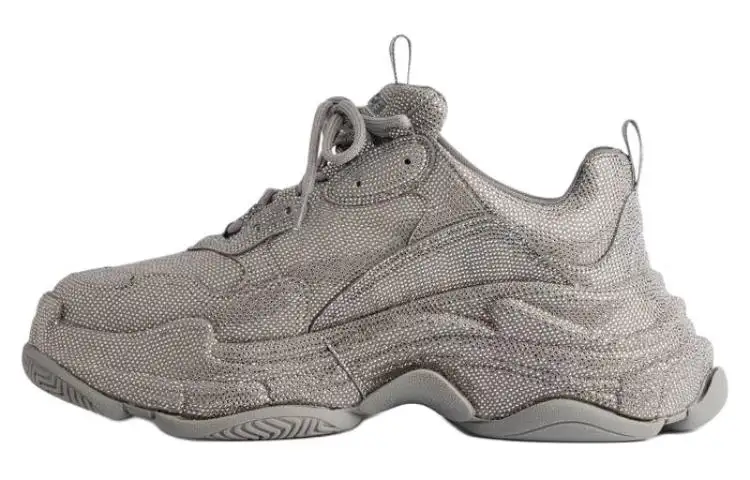 Balenciaga Triple S With Rhinestones 'Dark Grey' Women's