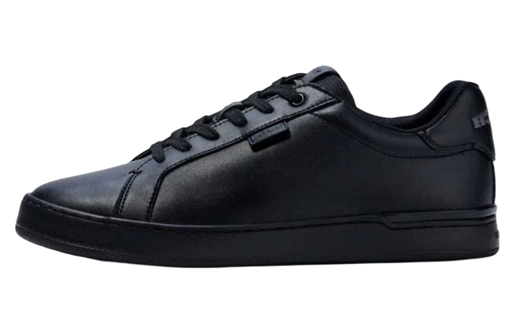 COACH Leather Low top Low top Stylish Skateboarding Shoes Men's Black