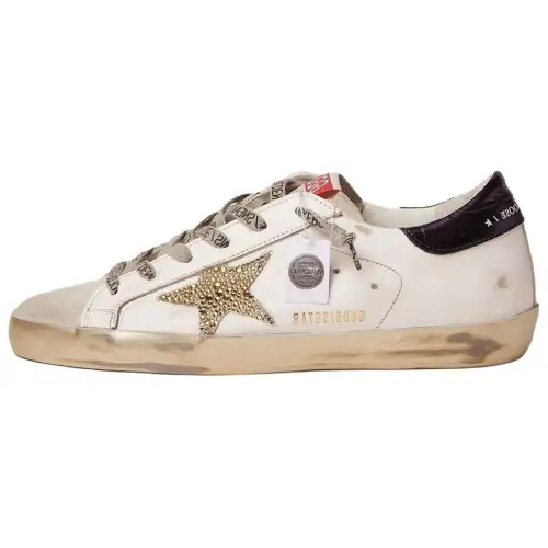 Golden Goose Super Star Low top Skateboard Shoes Women's Gray Distressed