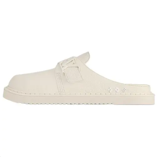 LOUIS VUITTON Easy Closed Toe Slippers Men's White
