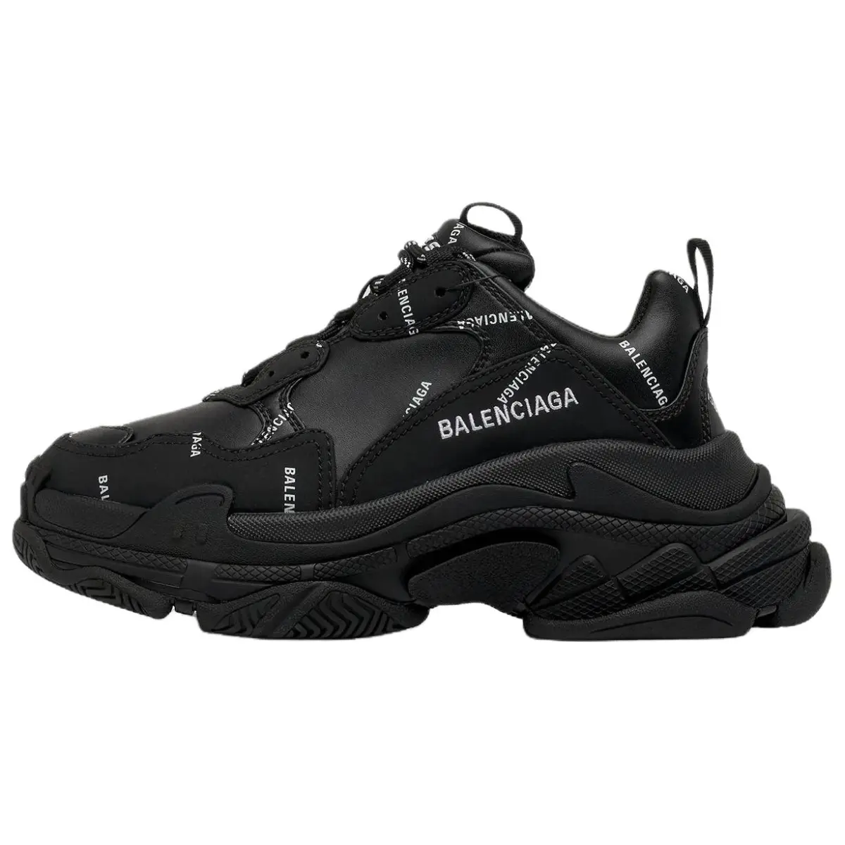 Balenciaga Triple S Low top Casual Shoes Women's Black