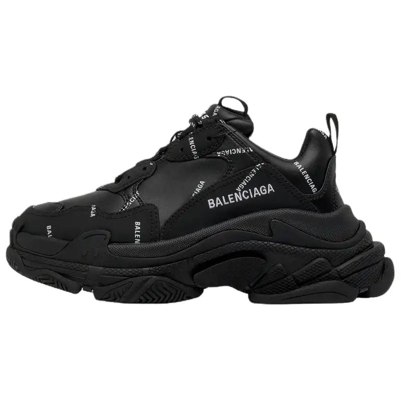 Balenciaga Triple S Sneaker Kids 'Allover Logo - Black'