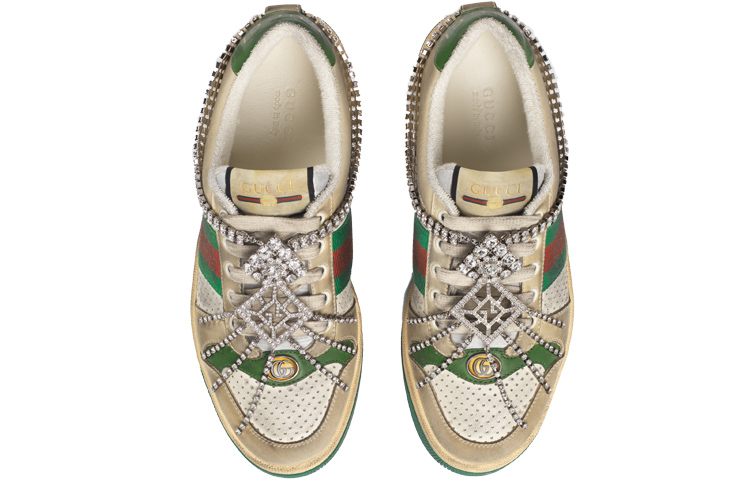 Женские кеды Gucci Screener (желтые) — фото 3