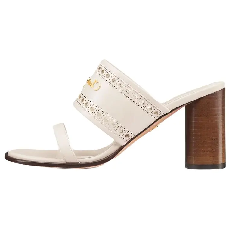 DIOR D Lane Slide Slippers Women's White