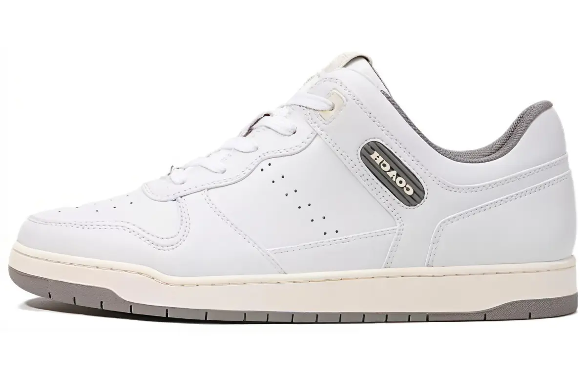 COACH C201 Leather Low top Stylish Skateboarding Shoes Men's White