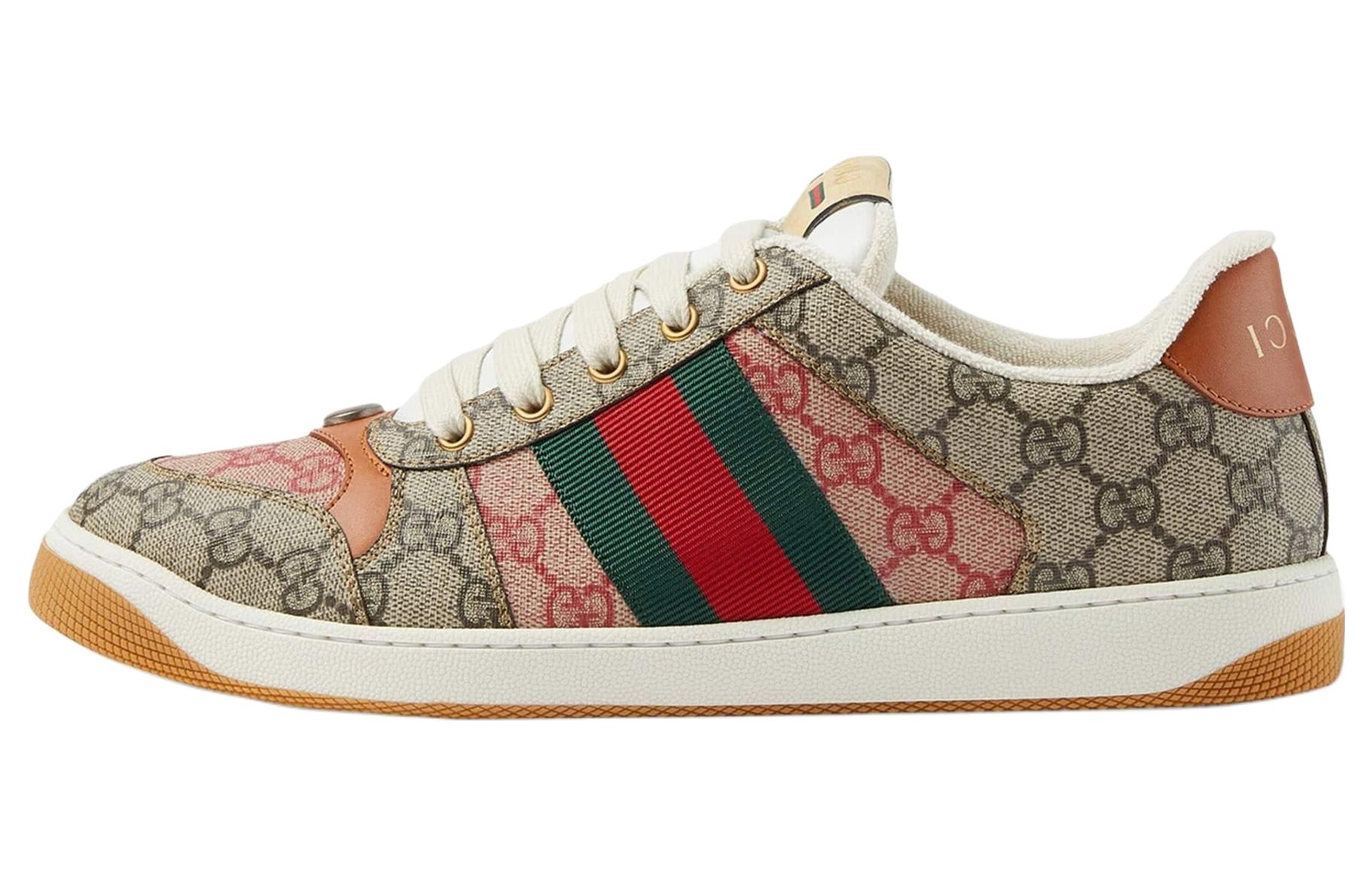Мужские кеды Gucci Screener (бежевые)